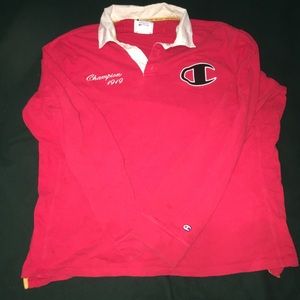 Throwback Champion Long Sleeve Polo